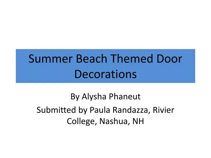 summer beach themed door decorations