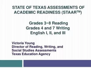 Victoria Young Director of Reading, Writing, and Social Studies Assessments