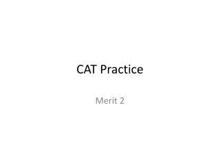 CAT Practice