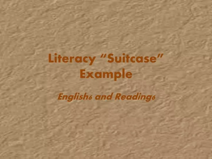 literacy suitcase example