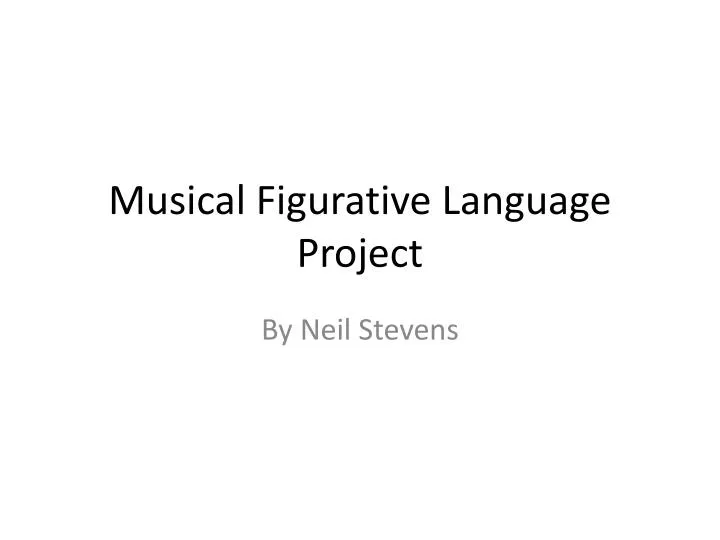 musical figurative language project