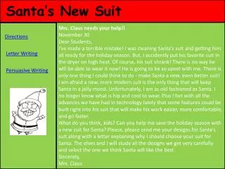 Santa’s New Suit