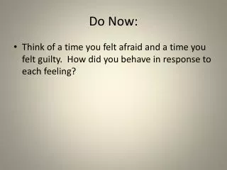 do now