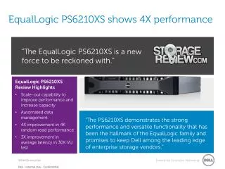 EqualLogic PS6210XS shows 4X performance