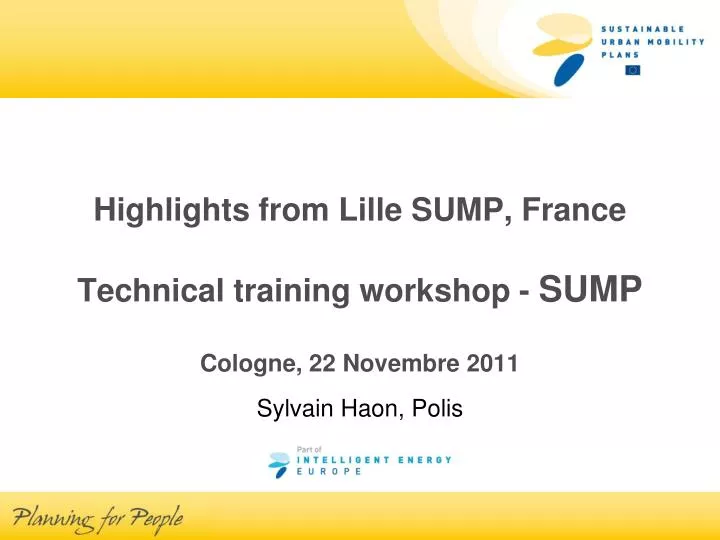 highlights from lille sump france technical training workshop sump cologne 22 novembre 2011