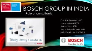 Bosch Group in India