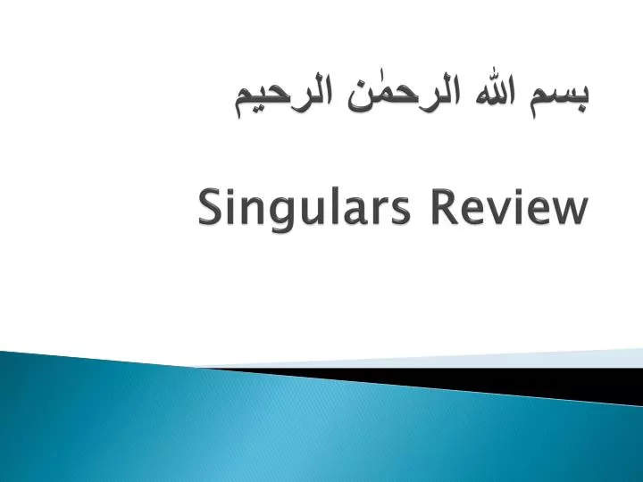 singulars review