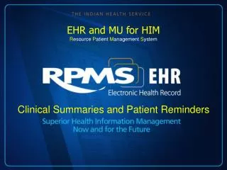 Clinical Summaries and Patient Reminders
