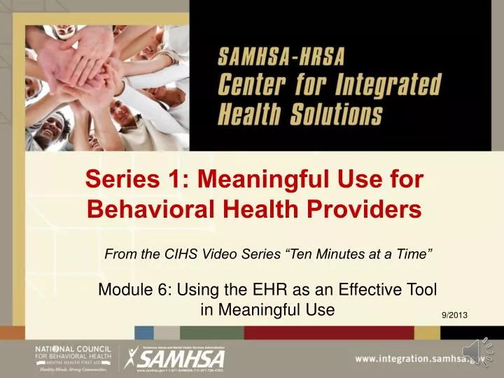 series 1 meaningful use for behavioral health providers