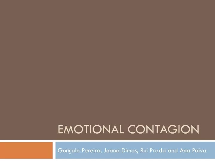 emotional contagion