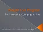 Weight Loss Program - slide 1