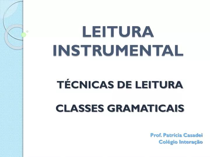 leitura instrumental