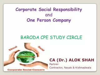 Corporate Social Responsibility and One Person Company