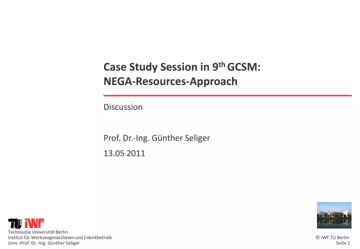 case study session in 9 th gcsm nega resources approach