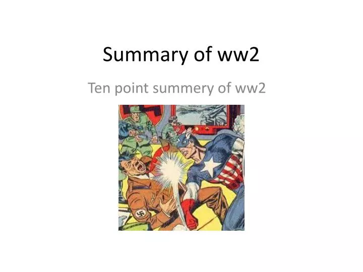 summary of ww2
