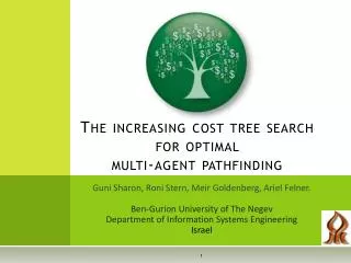 The increasing cost tree search for optimal multi-agent pathfinding
