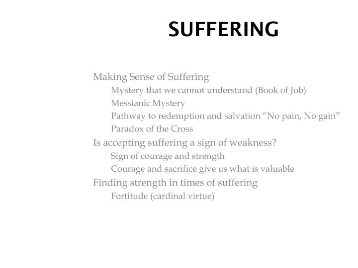 suffering