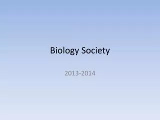 Biology Society