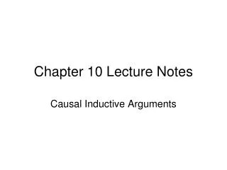Chapter 10 Lecture Notes