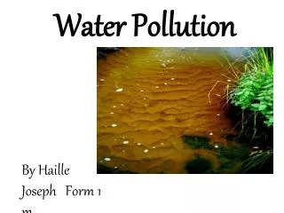 water pollution