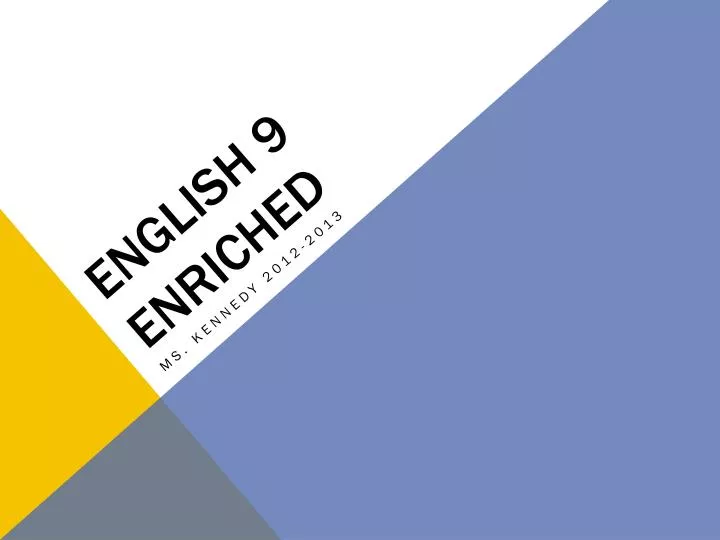 english 9 enriched