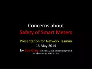 Concerns about Safety of Smart Meters