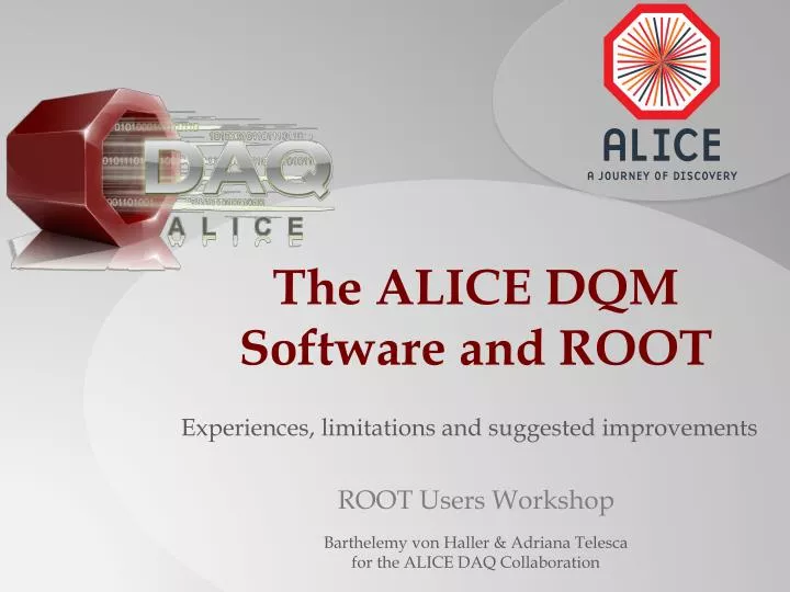 the alice dqm software and root