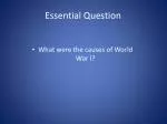 Essential Question - slide 1
