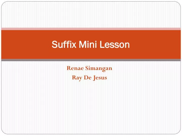 suffix mini lesson