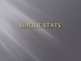 SUICIDE STATS