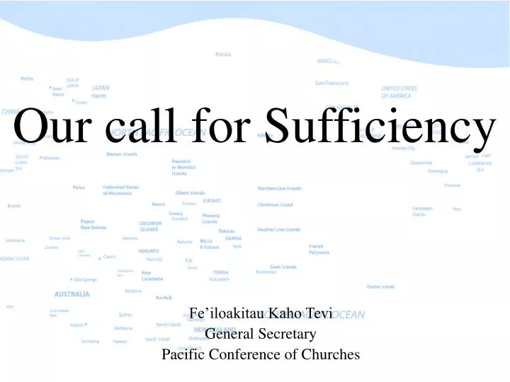 our call for sufficiency