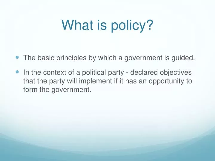 what is policy