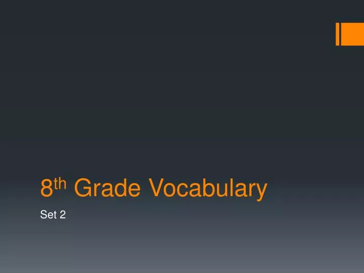 8 th grade vocabulary