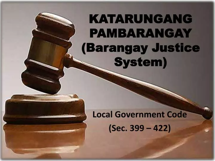 katarungang pambarangay barangay justice system