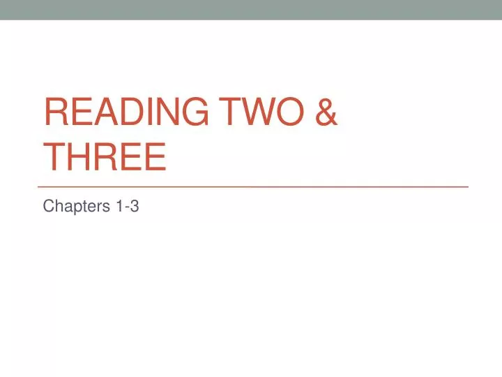reading two three
