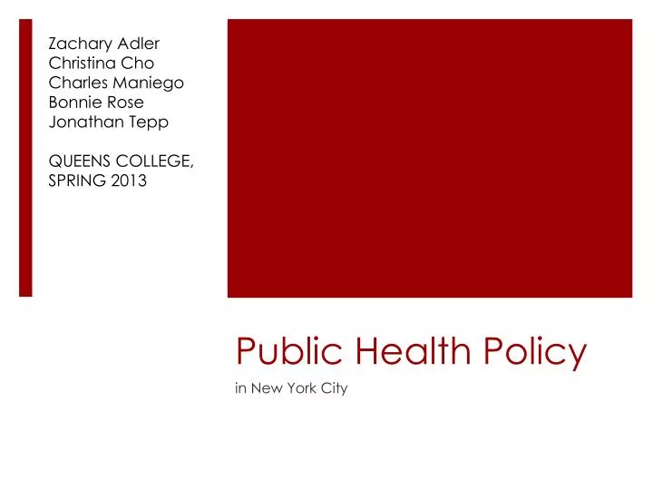 public health policy