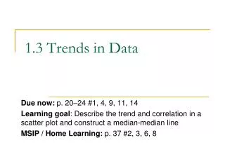 1.3 Trends in Data