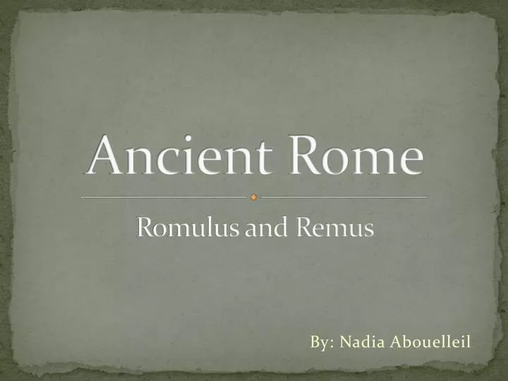 romulus and remus