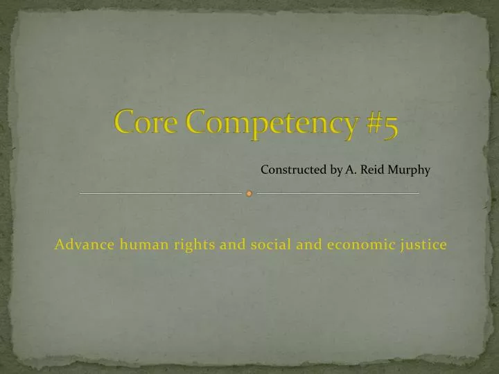 core competency 5