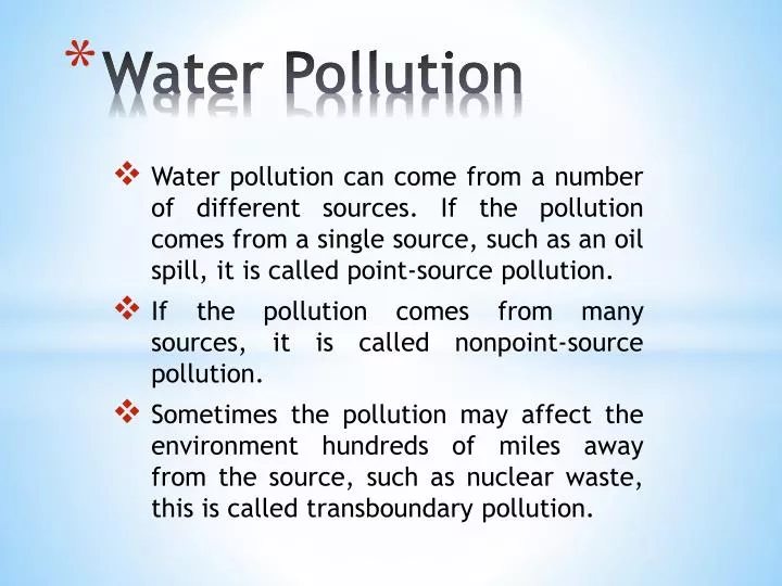 PPT - Water Pollution PowerPoint Presentation, free download - ID:2510522