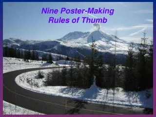 Nine Poster-Making Rules of Thumb