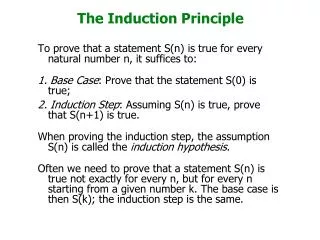 The Induction Principle