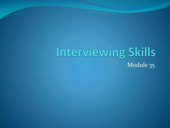 interviewing skills