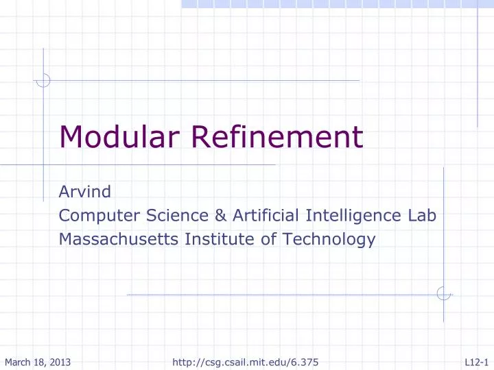 modular refinement