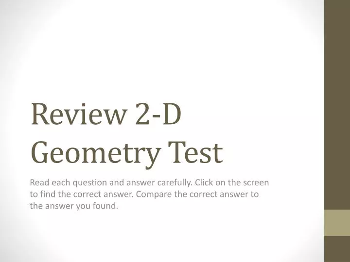 review 2 d geometry test