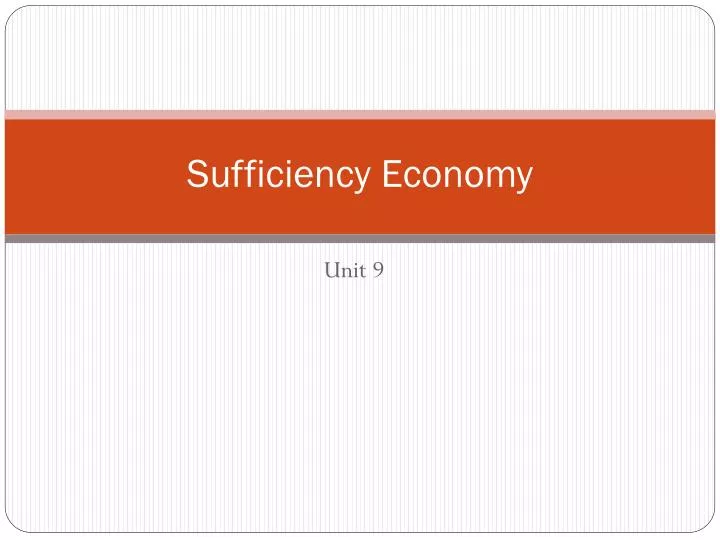 sufficiency economy