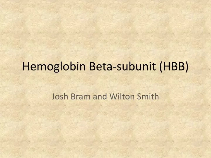 hemoglobin beta subunit hbb