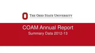 COAM Annual Report