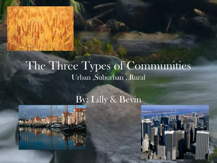 the three types of communities urban suburban rural