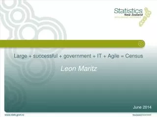 Large + successful + government + IT + Agile = Census